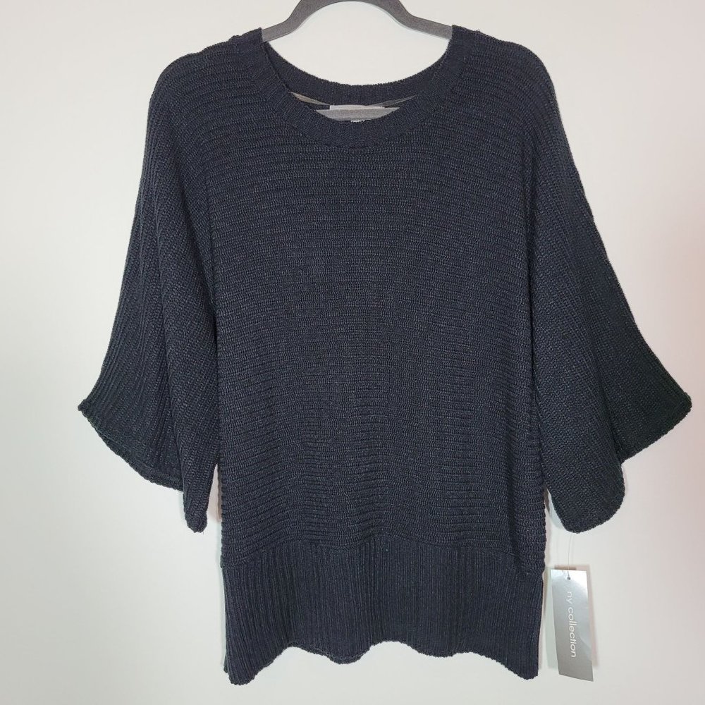 NY Collection Bkack Sweater Womens XL